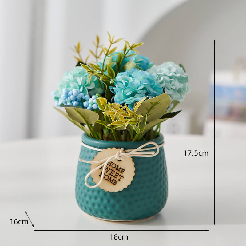 Lighteme Embossed Ceramic Potted Plant