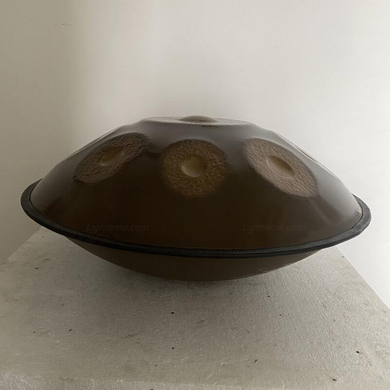 Sun God Handmade Hammered Customized D Minor Hijaz Scale 22 Inches 9/10/12 Notes Nitride Steel Handpan Drum, Available in 432 Hz and 440 Hz