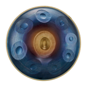 Open image in slideshow, Lighteme Level A Upgrade Rotation Kurd Scale D Minor 22 Inch 9/10 Notes Nitride Steel Handpan Drum, Available in 440 Hz, High-end Percussion Instrument
