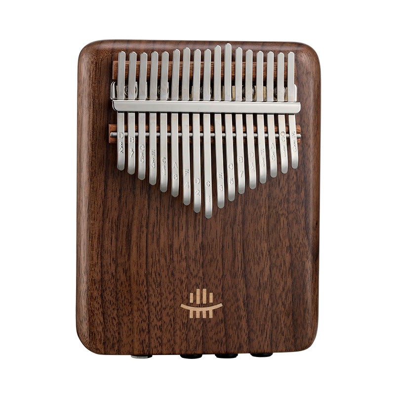 Lighteme EQ Piano de pulgar Kalimba de tablero plano de 17/21 teclas, instrumento Kalimba de tono C de tablero único de nogal negro americano/nogal africano
