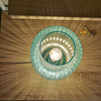 Lampe de table en verre martelé Lighteme