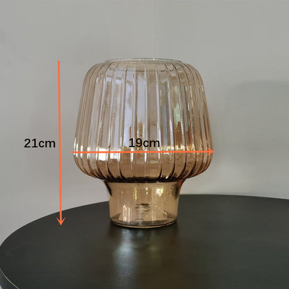 Lampe de table en verre martelé Lighteme