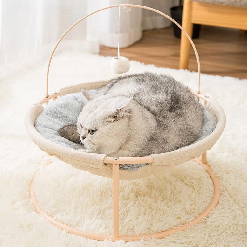 Lit suspendu Lighteme pour chiots et chatons avec cadre en acier durable (3 couleurs)