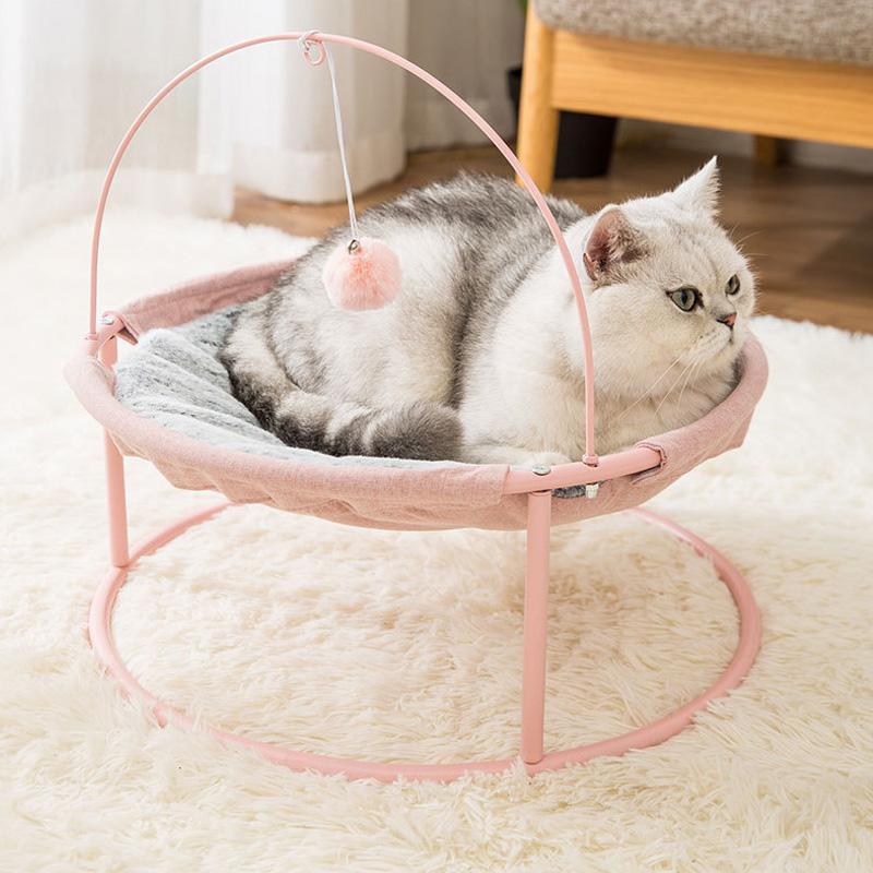 Lit suspendu Lighteme pour chiots et chatons avec cadre en acier durable (3 couleurs)