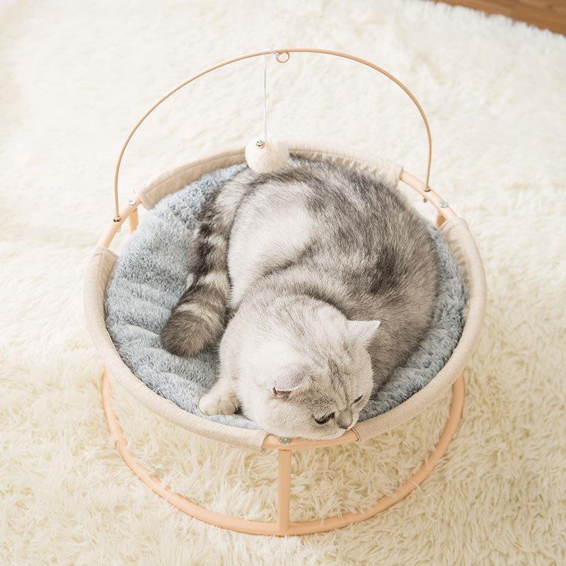 Lit suspendu Lighteme pour chiots et chatons avec cadre en acier durable (3 couleurs)