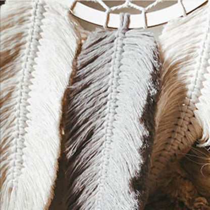 Tapisserie en plumes tissée à la main Lighteme