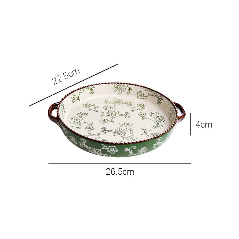 Lighteme Handbemalte Kirschblüten-Keramik-Backform