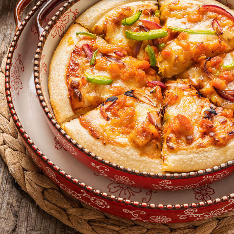 Lighteme Handbemalte Kirschblüten-Keramik-Backform