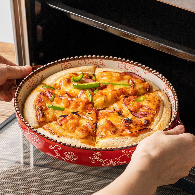 Lighteme Handbemalte Kirschblüten-Keramik-Backform