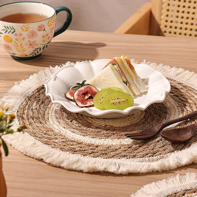 Lighteme handgewebtes Tischset mit Quaste