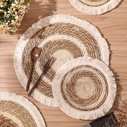 Lighteme handgewebtes Tischset mit Quaste