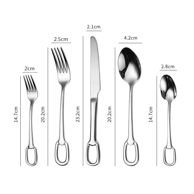 Ensemble de 5 couverts Lighteme avec trous de suspension