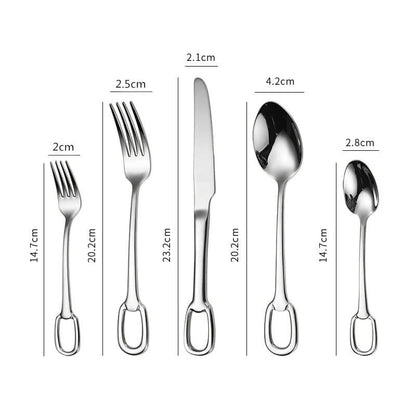 Ensemble de 5 couverts Lighteme avec trous de suspension