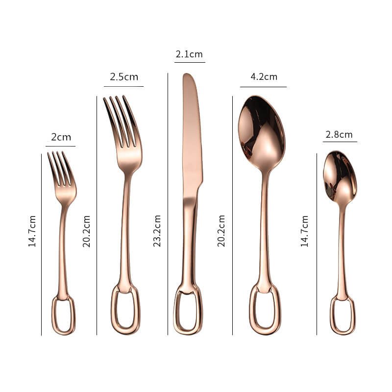 Ensemble de 5 couverts Lighteme avec trous de suspension