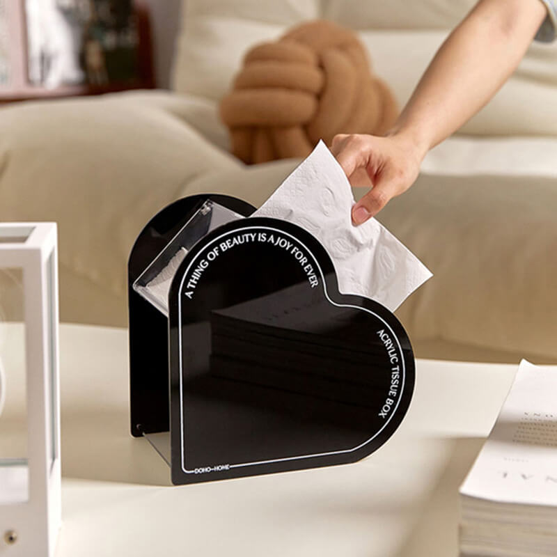 Lighteme Herz-Taschentuchbox aus Acryl