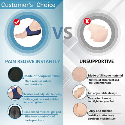 Lighteme Adjustable Cushion heel protector wrap with Breathable Inserts  (1 Pair)