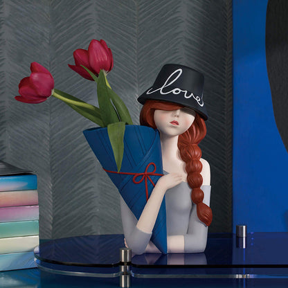 Lighteme Hip-Hop-Mädchen-Dekoration aus Kunstharz