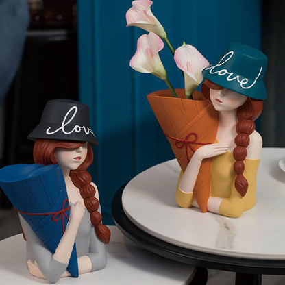 Lighteme Hip-Hop-Mädchen-Dekoration aus Kunstharz