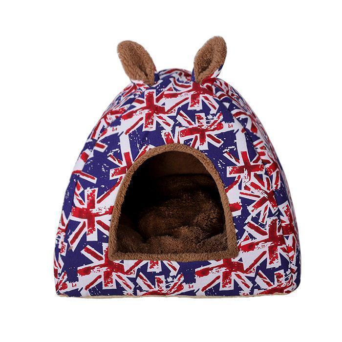 Lit pour chien Lighteme Hot Fleece Soft Yurt avec tapis (2 couleurs et 3 tailles)