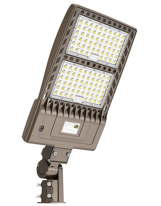 Lighteme 320 W LED-Parkplatzleuchte, fest verdrahtet, 48.000 lm, Heißdraht, UL-gelistet, Industriequalität, LED-Schuhkarton-Parkmastleuchte, 5000 K, IP65, wasserdicht 