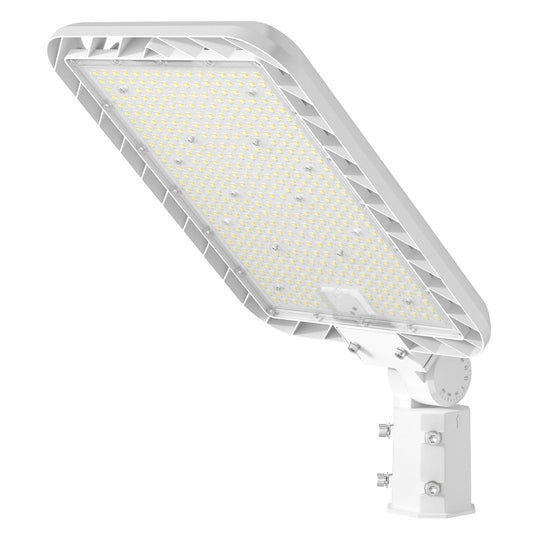 Lighteme 300 W LED-Straßen-/Parkplatzleuchte mit Festverdrahtung, 45.000 lm, gewerbliche Beleuchtung mit Einschubmontage, IP65, 5.000 K, Dämmerungssensor