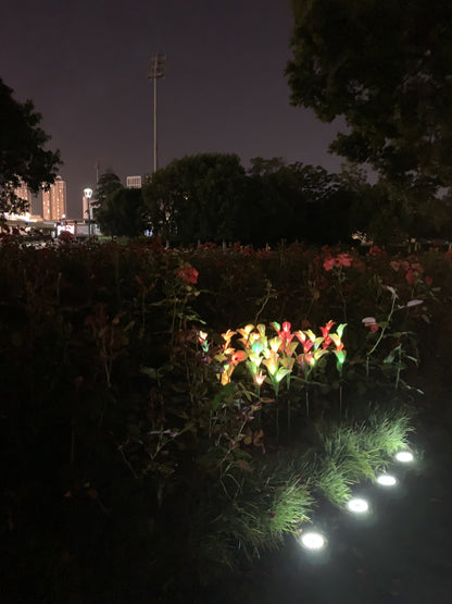 Ihrtrade Artificial Calla Lily Solar Garden Stake Lights (1 Pack of 4 Lilies)