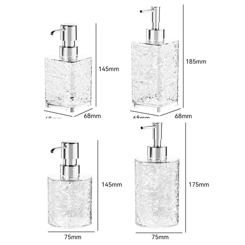 Lighteme Ice Pattern Soap Dispenser Bottle