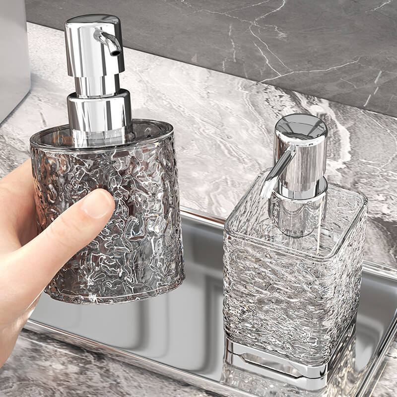 Lighteme Ice Pattern Soap Dispenser Bottle
