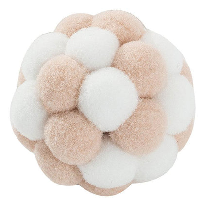 Lighteme Jouet intéressant pour chat, balle en peluche colorée faite à la main (2 couleurs)