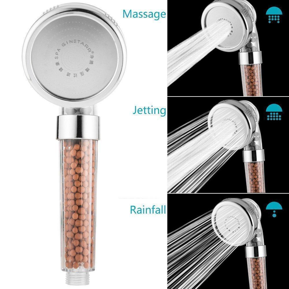 Lighteme 3 Mode High Pressure Shower Bath Head (7 colors)