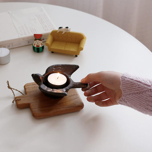 Bougeoir Lighteme en fer en forme d'oiseau