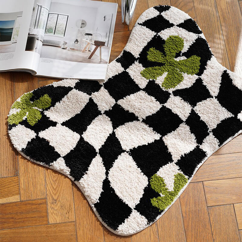 Tapis décoratif à grille irrégulière Lighteme