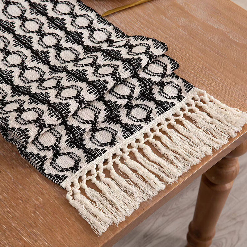 Chemin de table en coton jacquard Lighteme