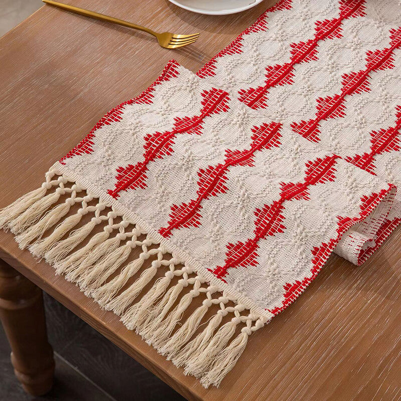 Chemin de table en coton jacquard Lighteme