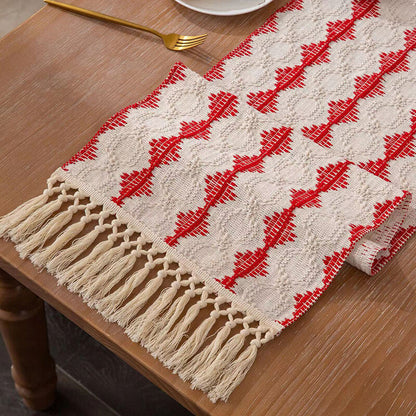 Chemin de table en coton jacquard Lighteme