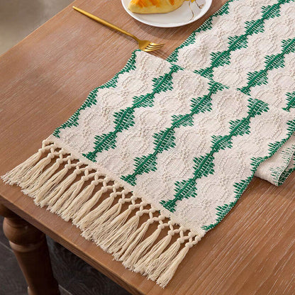 Chemin de table en coton jacquard Lighteme