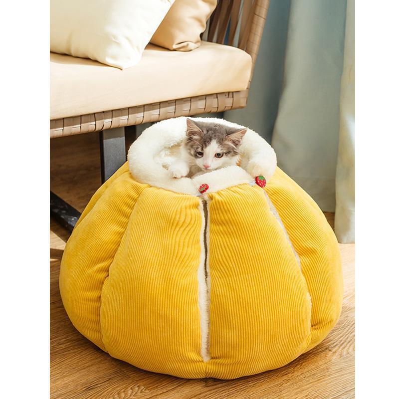 Tapis de lit en velours Lighteme Kitten Cute, amovible et lavable (4 couleurs et 2 tailles)