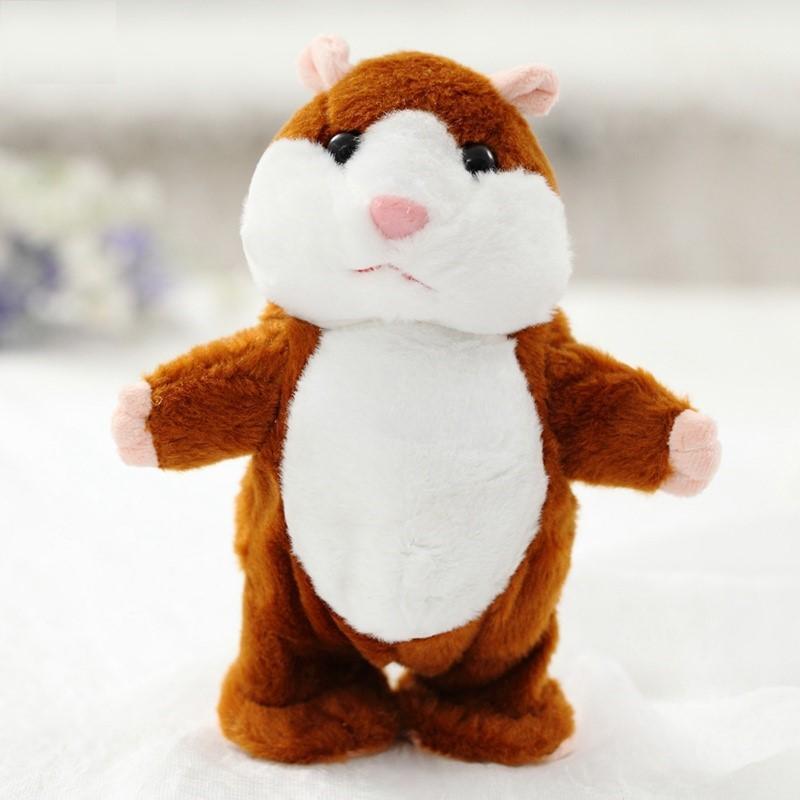 Peluche hamster Lighteme Cute qui marche et parle, enregistreur sonore interactif