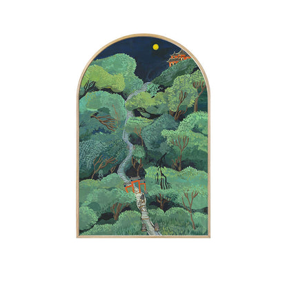 Lighteme Landscape Arched Canvas Art Painting