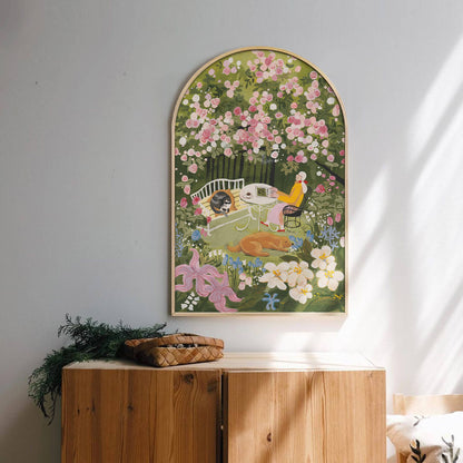 Lighteme Landscape Arched Canvas Art Painting