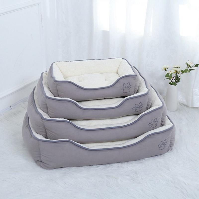 Lighteme Large Dog Kennel Square Solid Lounger Mat (2 colors & 4 sizes)