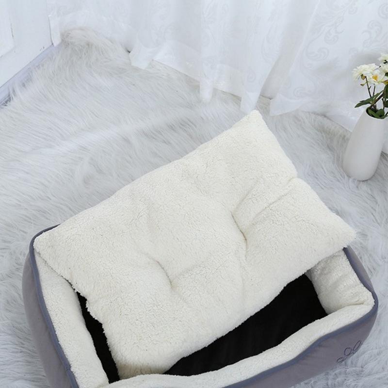 Lighteme Large Dog Kennel Square Solid Lounger Mat (2 colors & 4 sizes)