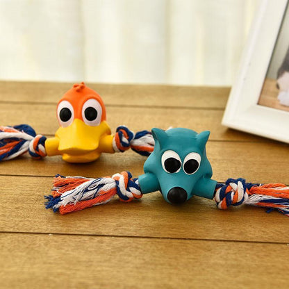 Lighteme Kauspielzeug für Hunde aus Latex-Baumwollseil (2 Ausführungen)