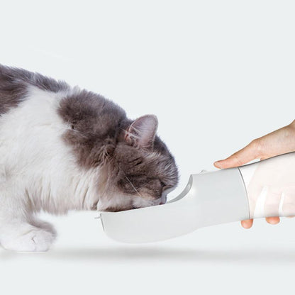 Lighteme Auslaufsichere Hunde-Trinkflasche mit Futterbehälter (4 Farben)