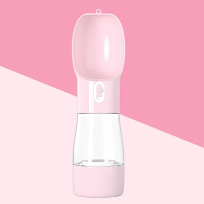 Lighteme Auslaufsichere Hunde-Trinkflasche mit Futterbehälter (4 Farben)