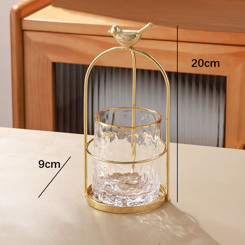 Lighteme Light Luxury Fourchette à dessert Cuillère Pot de rangement