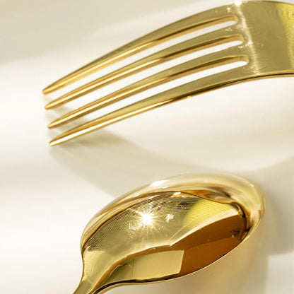 Ensemble de 4 couverts de luxe en relief Lighteme Light