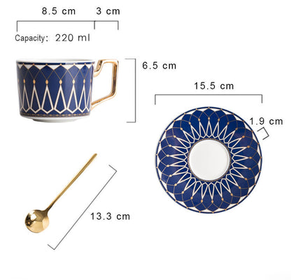 Tasse à café Lighteme Square A à motif rétro