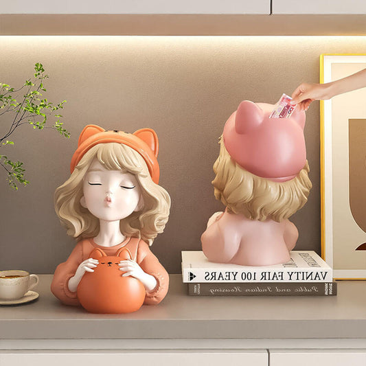 Lighteme Kleines Bärenmädchen-Sparschwein