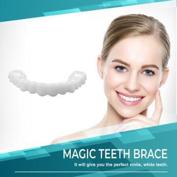 It is DESIGNED to look like a NATURAL SET OF TEETH.